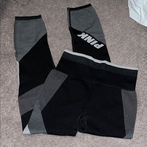 Victoria's Secret Pink Black and White Leggings